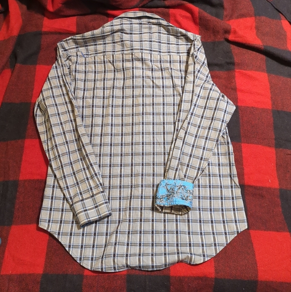 Robert Graham Classic Fit Multicolor Plaid Button Down Shirt Flip Cuff Men's L - Picture 2 of 10